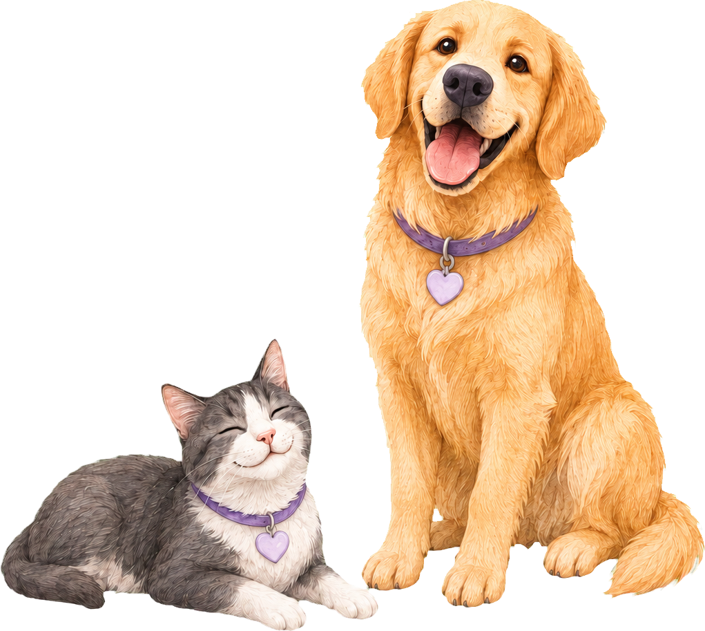 Un perro y un gato acompañan la plataforma Mascotiva